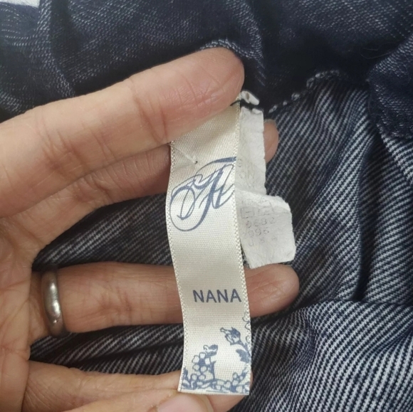 Vintage Women's Strapless Romper With Side Pockets Elastic Small Navy Blue Nana - Picture 3 of 9